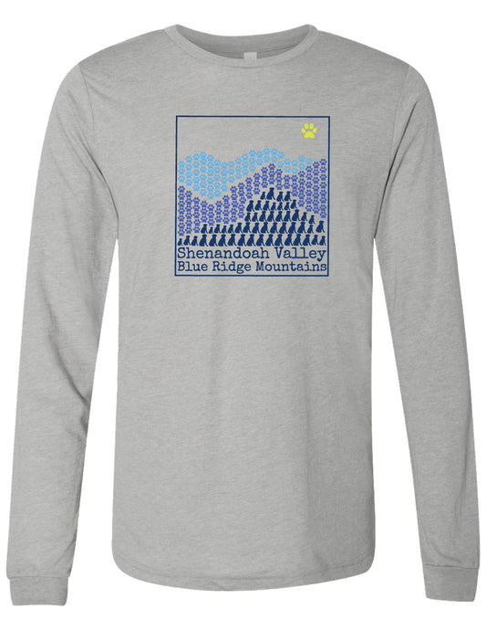 Shenandoah Valley/Blue Ridge Mountains DOG- Long Sleeve T-Shirt