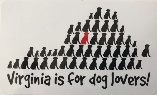 Virginia Is For Dog Lovers - decal