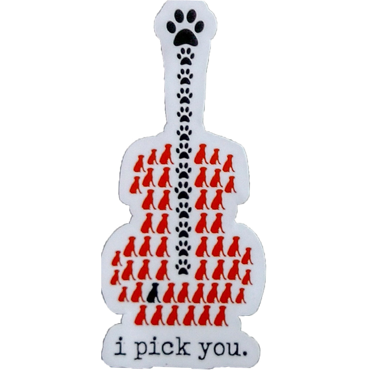 Guitar- I Pick You - decal